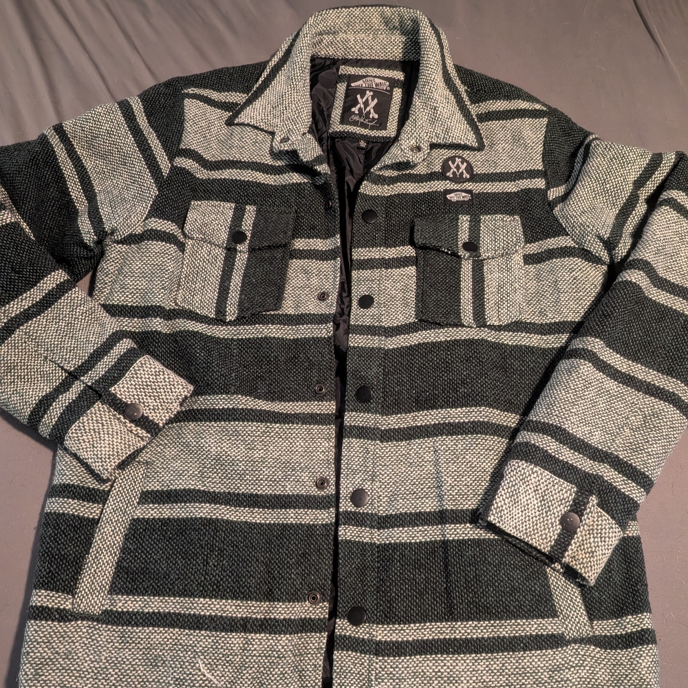 Van's Men's Black, Green, and Gray baja Jacket